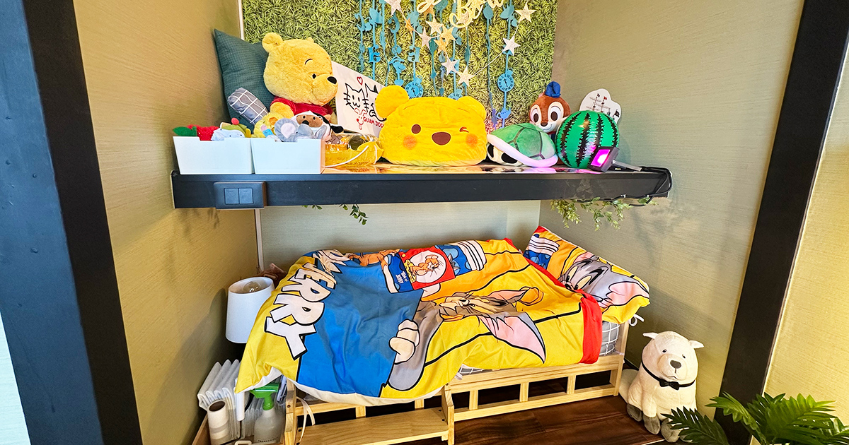『箱根強羅グアムドッグ本店』さんのお部屋にあるわんこ専用のベッドにフォトスポット