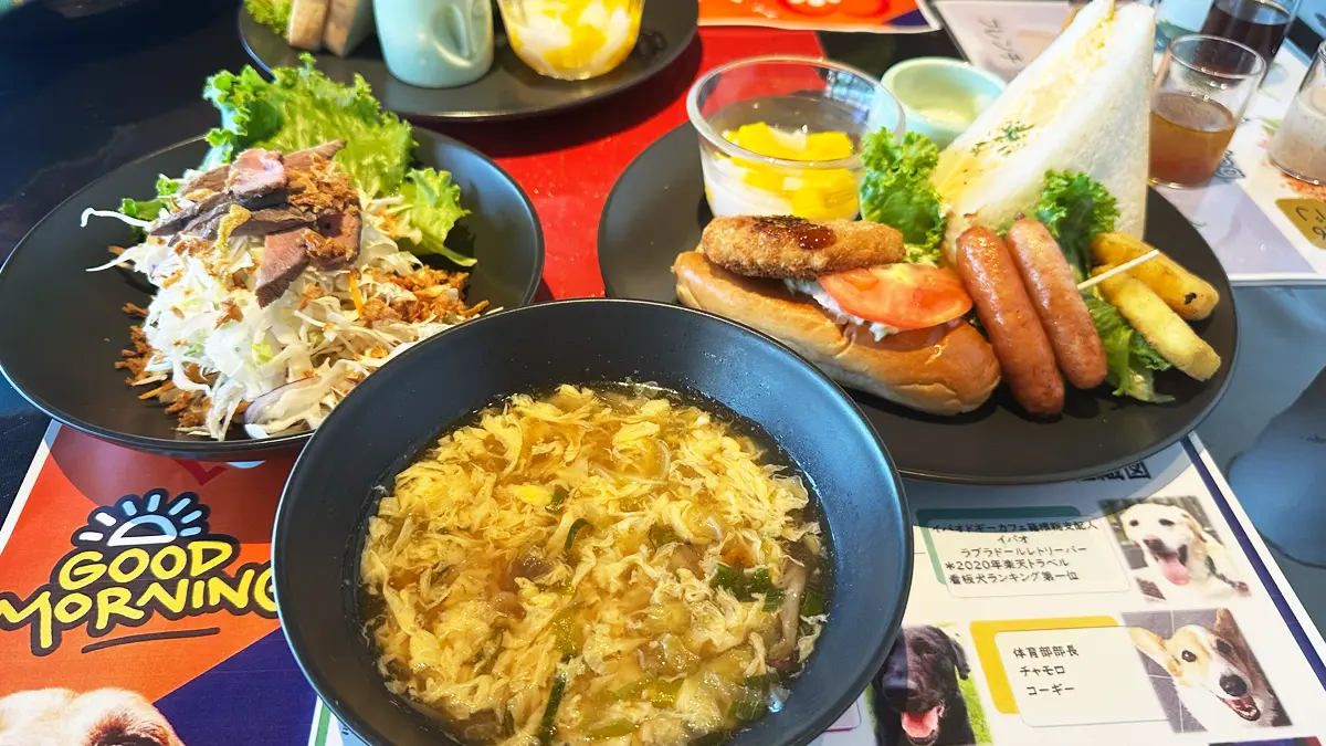 『箱根強羅グアムドッグ本店』さんで提供される朝食